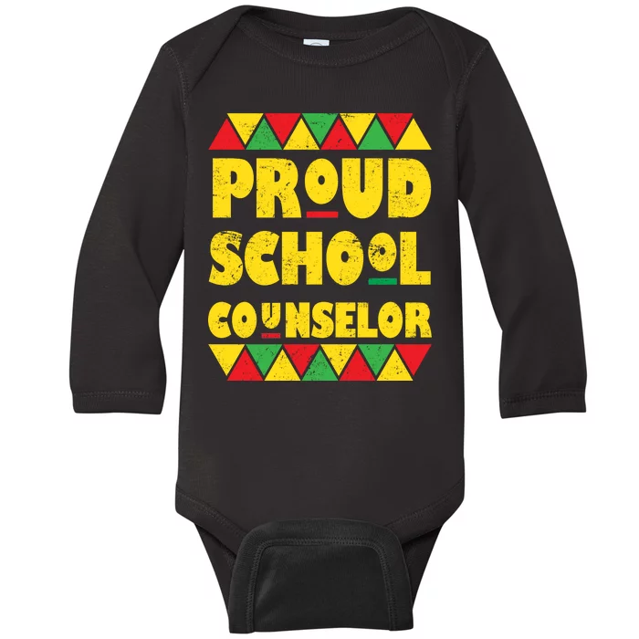 Proud School Counselor Baby Long Sleeve Bodysuit