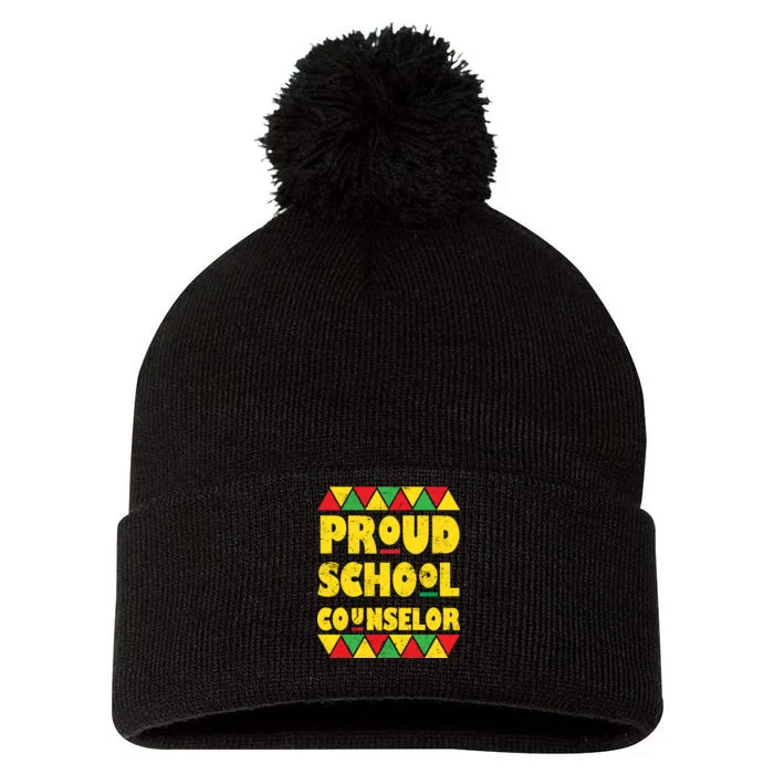 Proud School Counselor Pom Pom 12in Knit Beanie