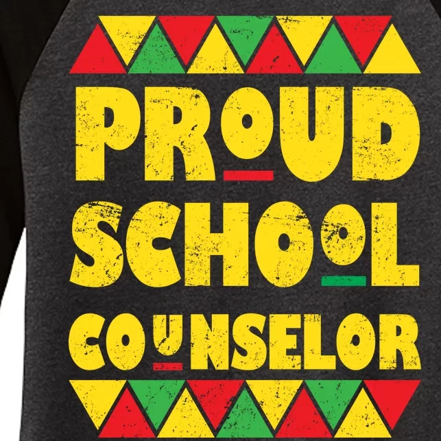 Proud School Counselor Women's Tri-Blend 3/4-Sleeve Raglan Shirt