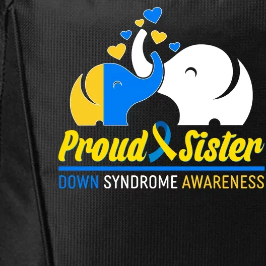 Proud Sister Down Syndrome Awareness Elephants City Backpack