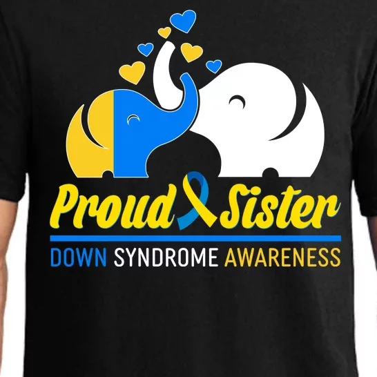 Proud Sister Down Syndrome Awareness Elephants Pajama Set