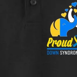 Proud Sister Down Syndrome Awareness Elephants Dry Zone Grid Performance Polo