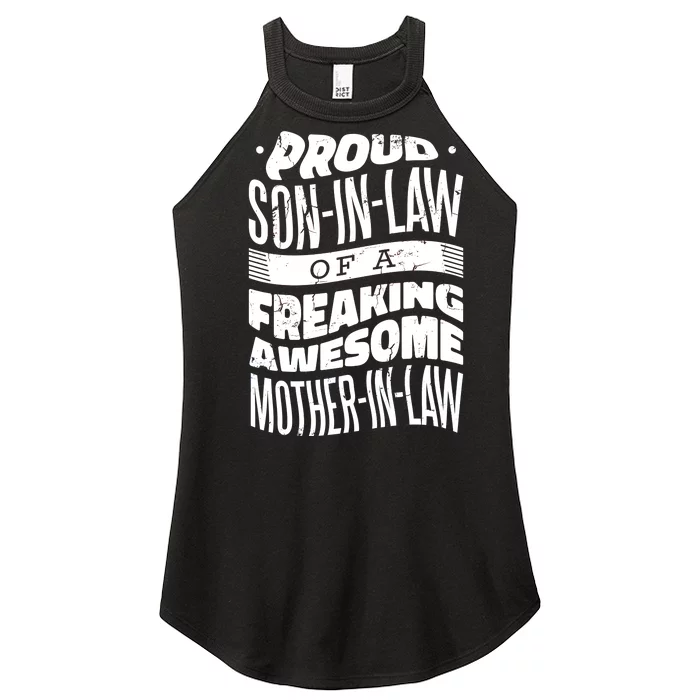 Proud Son-In-Law Of A Freaking Awesome Mother In Law Women’s Perfect Tri Rocker Tank