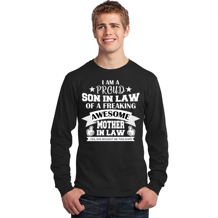 Proud Son In Law Of An Awesome Mother in Law Tall Long Sleeve T-Shirt