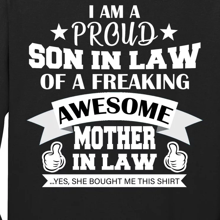 Proud Son In Law Of An Awesome Mother in Law Tall Long Sleeve T-Shirt