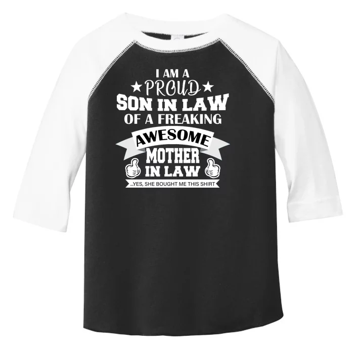 Proud Son In Law Of An Awesome Mother in Law Toddler Fine Jersey T-Shirt