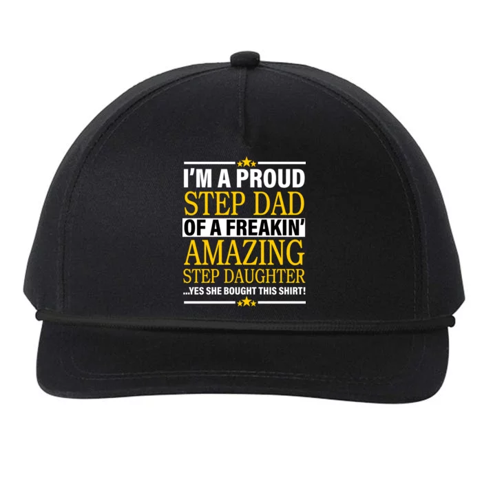 Proud Step Dad Of An Amazing Step Daughter Snapback Five-Panel Rope Hat