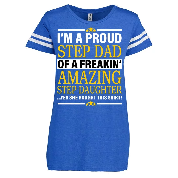 Proud Step Dad Of An Amazing Step Daughter Enza Ladies Jersey Football T-Shirt