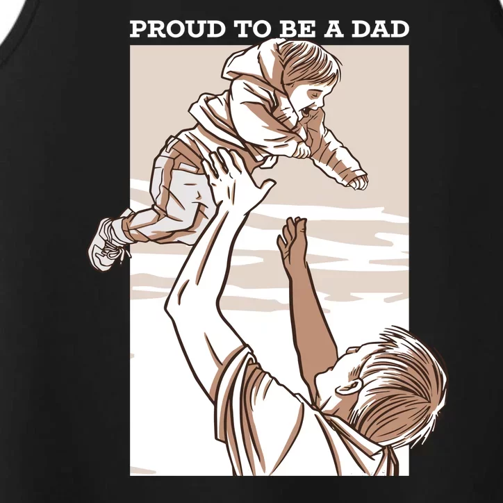 Proud To Be A Dad Performance Tank