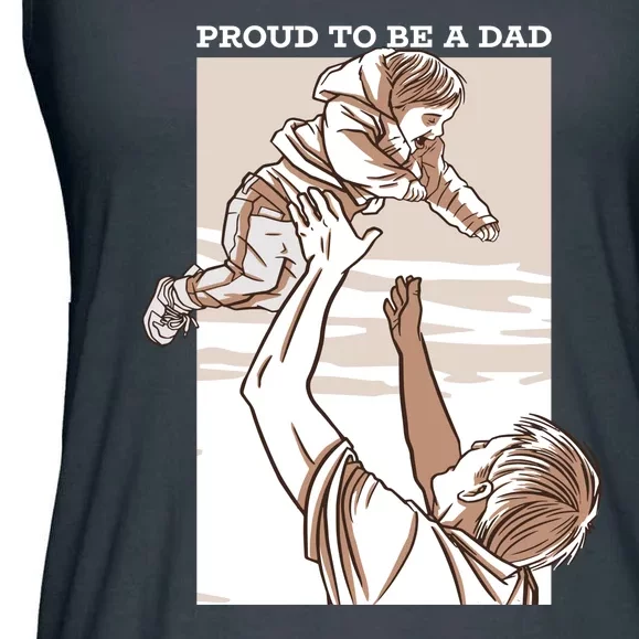 Proud To Be A Dad Ladies Essential Flowy Tank