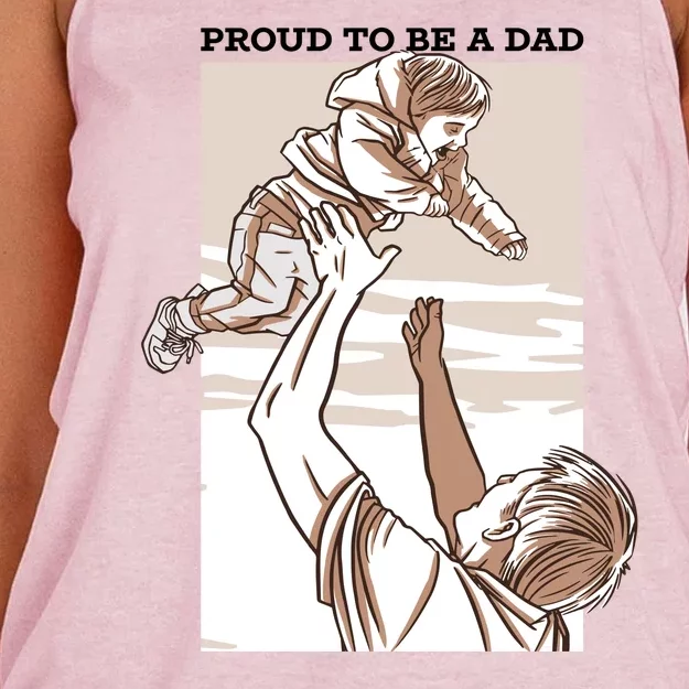 Proud To Be A Dad Women's Knotted Racerback Tank