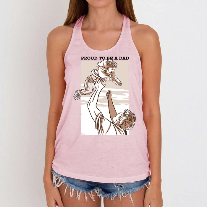 Proud To Be A Dad Women's Knotted Racerback Tank