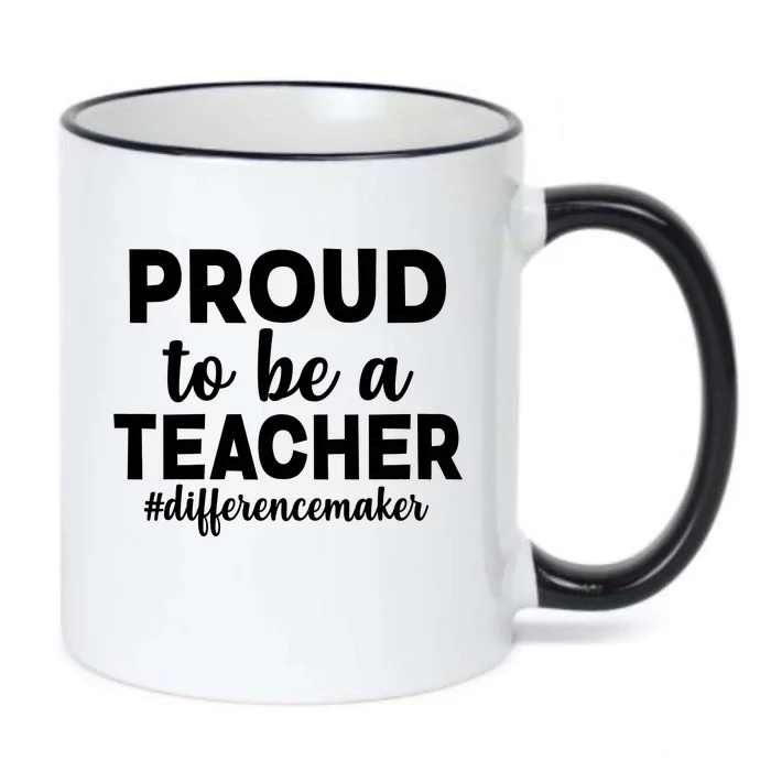 Proud To Be A Teacher #differencemaker Black Color Changing Mug