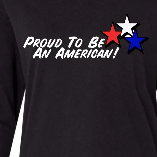 Proud To Be An American Womens Cotton Relaxed Long Sleeve T-Shirt