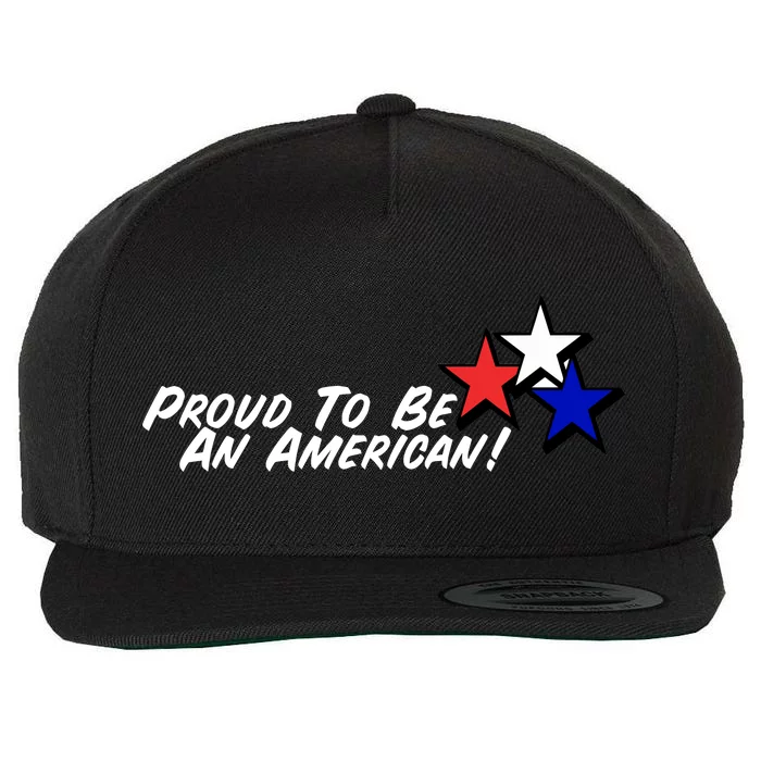 Proud To Be An American Wool Snapback Cap