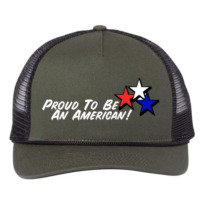 Proud To Be An American! Retro Rope Trucker Hat Cap