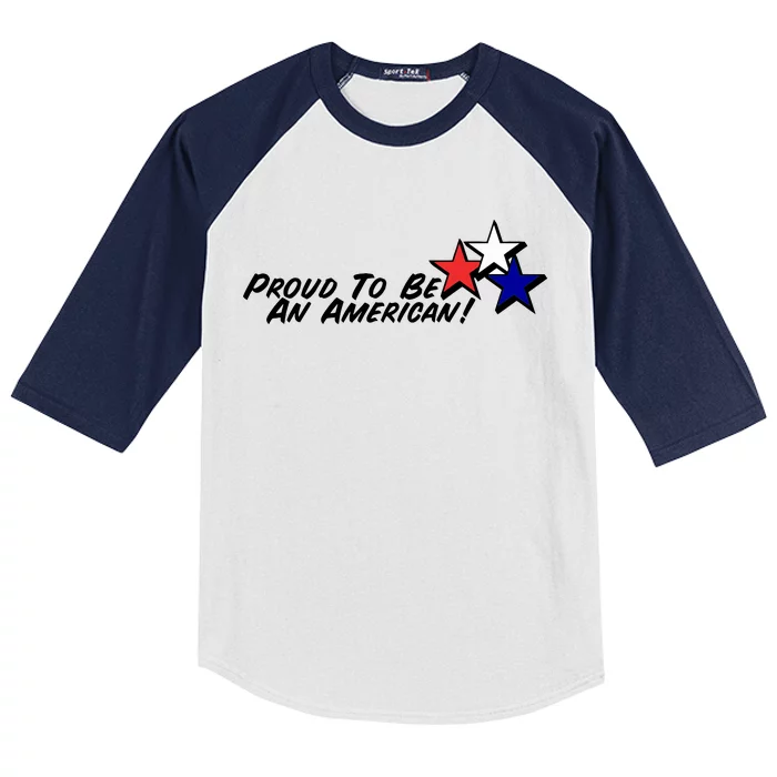 Proud To Be An American Kids Colorblock Raglan Jersey