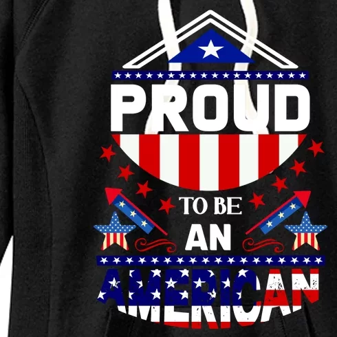 Proud To Be An American Patriotic Women's Fleece Hoodie