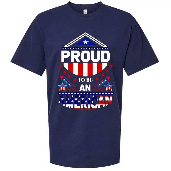 Proud To Be An American Patriotic Sueded Cloud Jersey T-Shirt