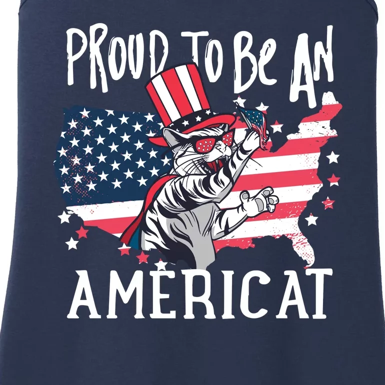 Proud To Be an Americat Cat Ladies Essential Tank