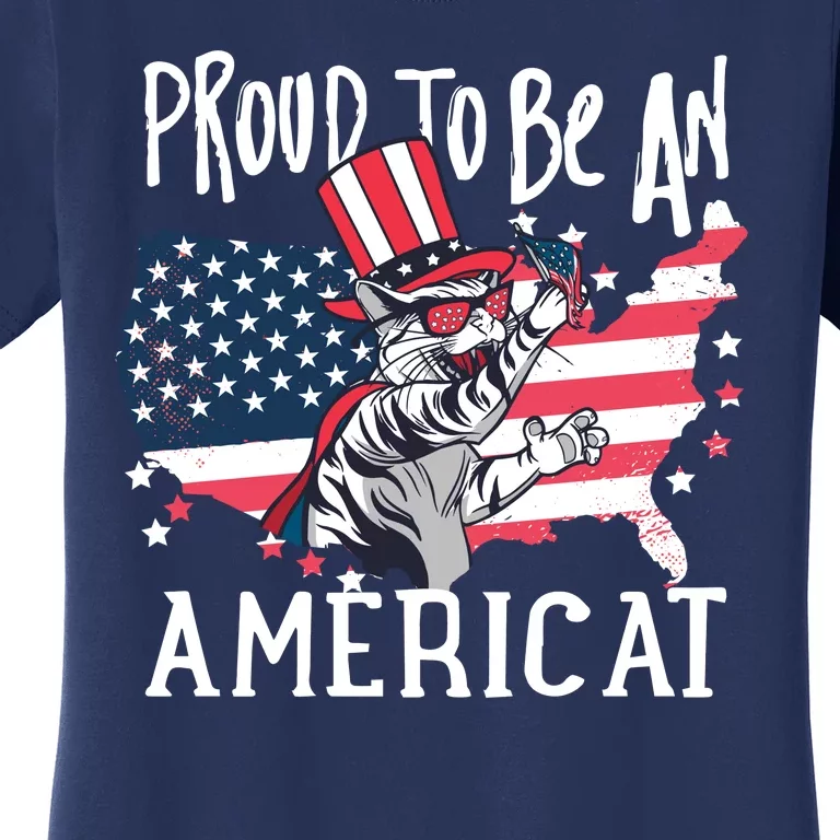 Proud To Be an Americat Cat Women's T-Shirt