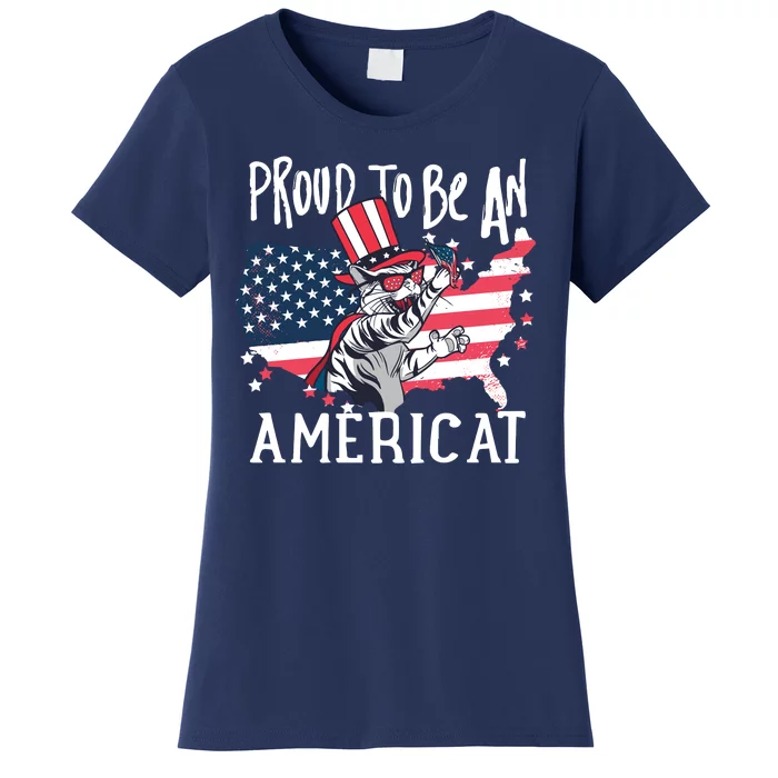 Proud To Be an Americat Cat Women's T-Shirt