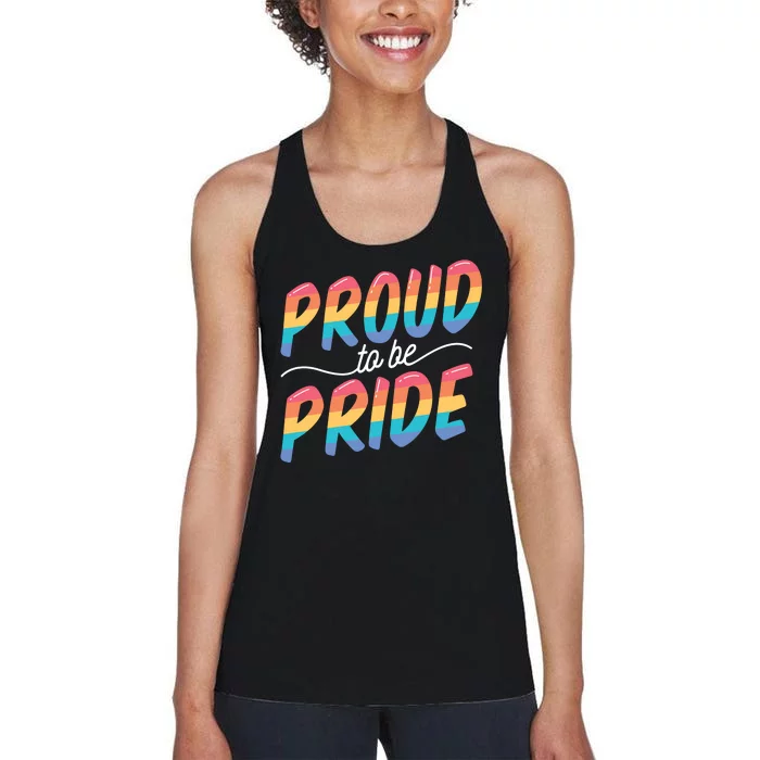 Proud To Be Pride Women's Racerback Tank