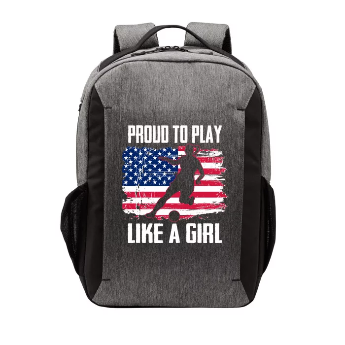 Proud To Play Like A Girl USA Soccer Vector Backpack