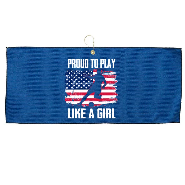 Proud To Play Like A Girl USA Soccer Large Microfiber Waffle Golf Towel