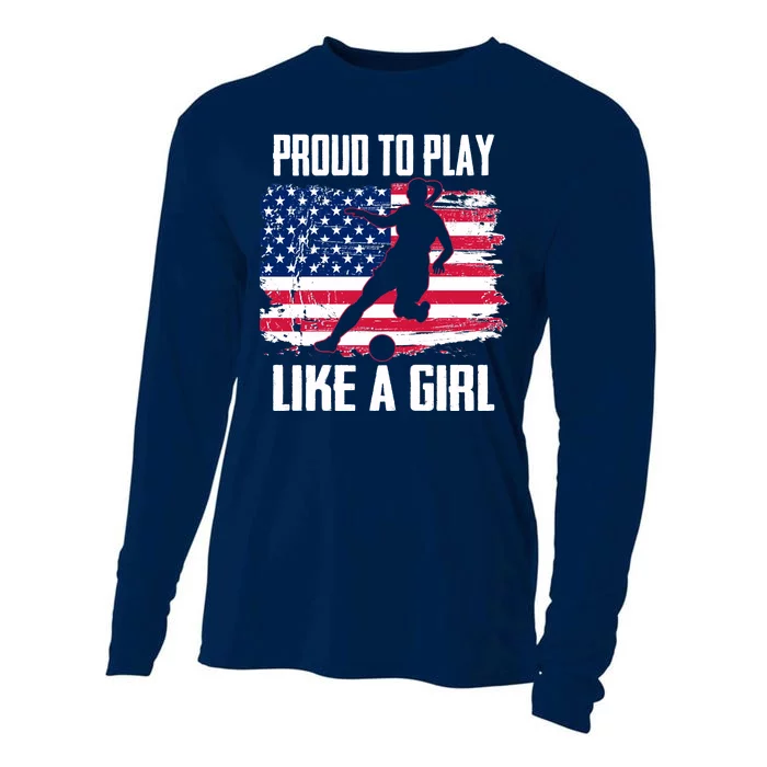 Proud To Play Like A Girl USA Soccer Cooling Performance Long Sleeve Crew