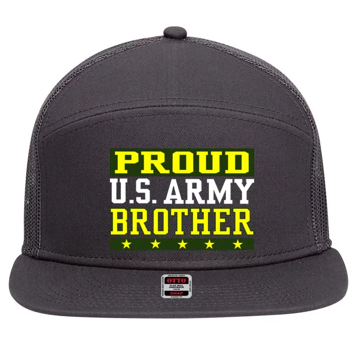 Proud U.S. Army Brother 7 Panel Mesh Trucker Snapback Hat