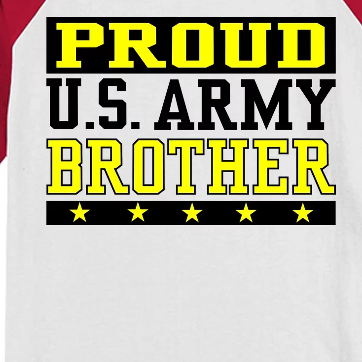 Proud U.S. Army Brother Kids Colorblock Raglan Jersey