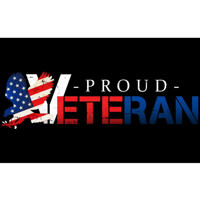 Proud USA Veteran Eagle Bumper Sticker