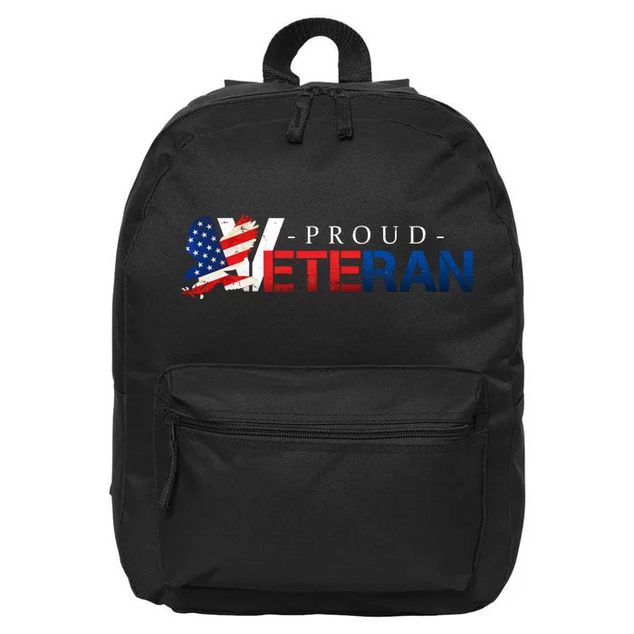 Proud USA Veteran Eagle 16 in Basic Backpack