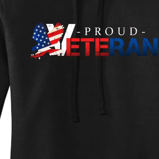 Proud USA Veteran Eagle Women's Pullover Hoodie