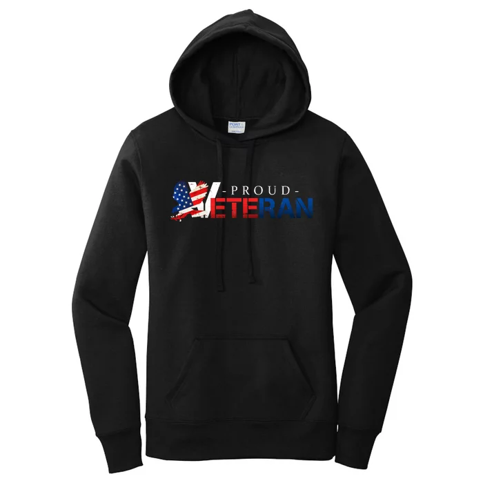 Proud USA Veteran Eagle Women's Pullover Hoodie