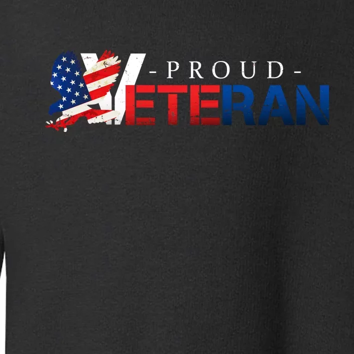 Proud USA Veteran Eagle Toddler Sweatshirt