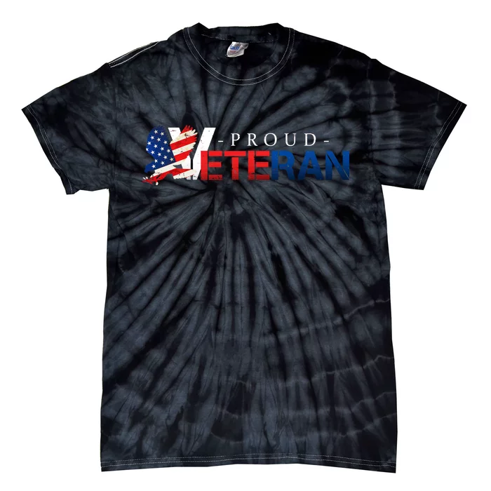 Proud USA Veteran Eagle Tie-Dye T-Shirt