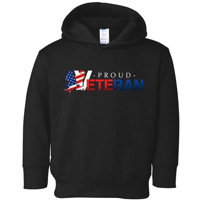 Proud USA Veteran Eagle Toddler Hoodie