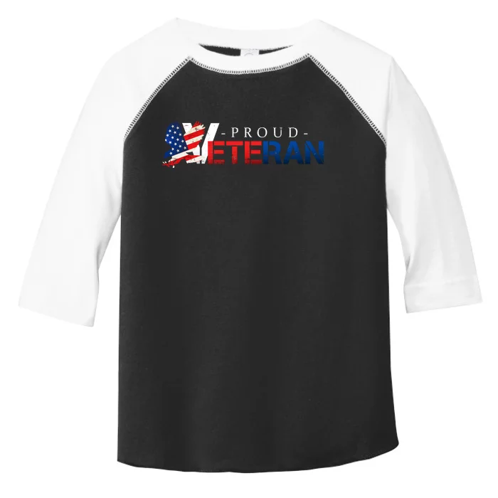 Proud USA Veteran Eagle Toddler Fine Jersey T-Shirt