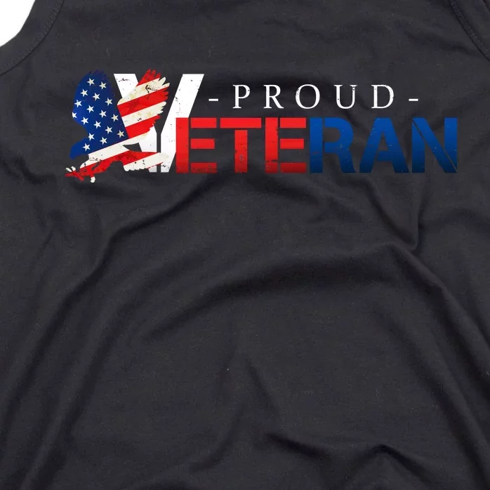 Proud USA Veteran Eagle Tank Top