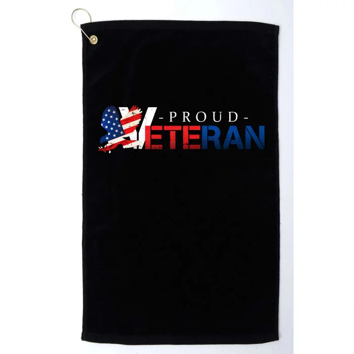 Proud USA Veteran Eagle Platinum Collection Golf Towel