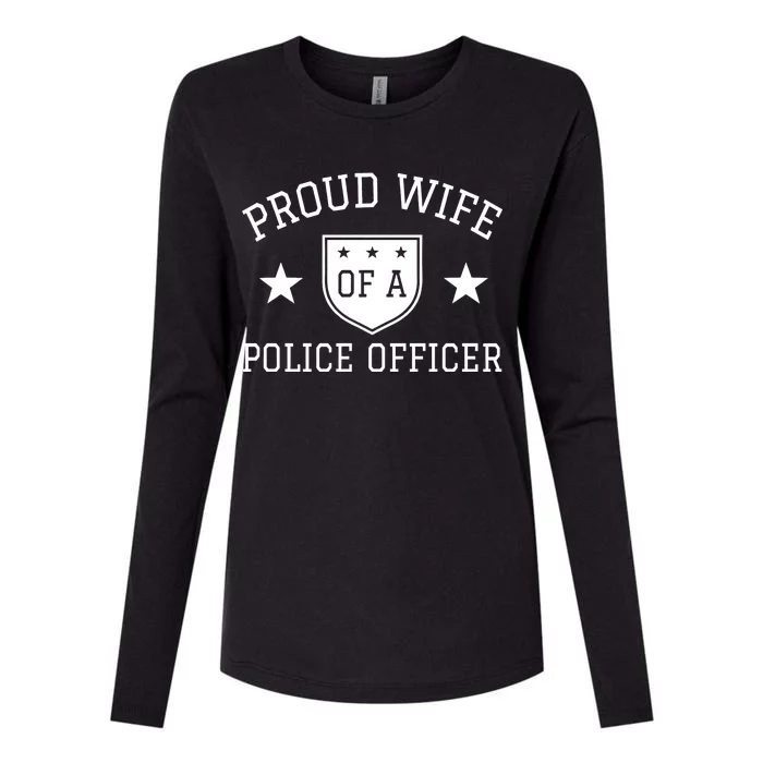 Proud Wife of A Police Officer Womens Cotton Relaxed Long Sleeve T-Shirt