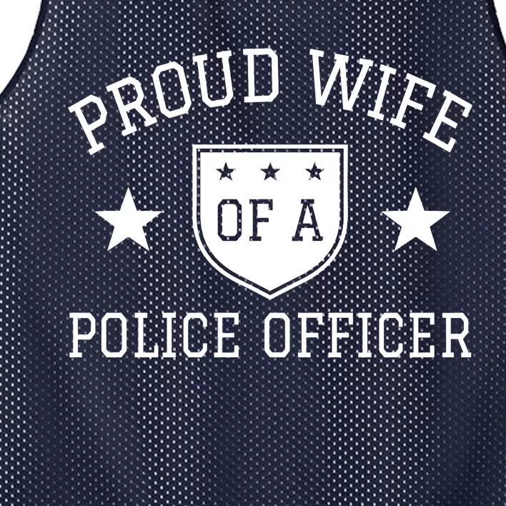 Proud Wife of A Police Officer Mesh Reversible Basketball Jersey Tank