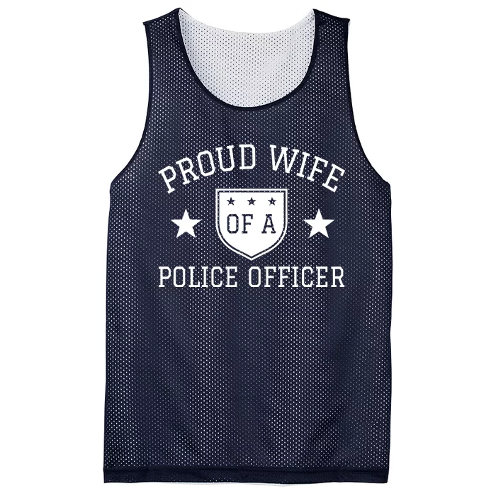 Proud Wife of A Police Officer Mesh Reversible Basketball Jersey Tank