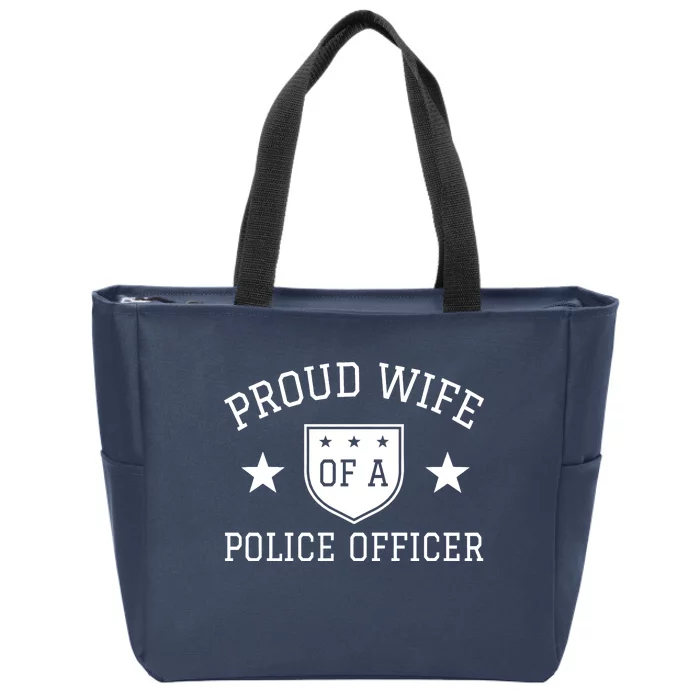 Proud Wife of A Police Officer Zip Tote Bag