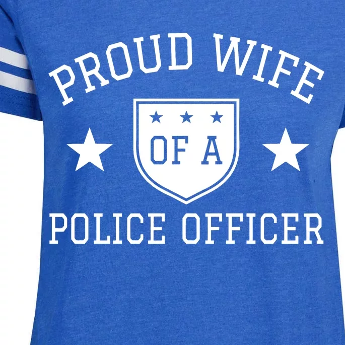 Proud Wife of A Police Officer Enza Ladies Jersey Football T-Shirt