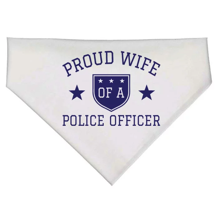 Proud Wife of A Police Officer USA-Made Doggie Bandana