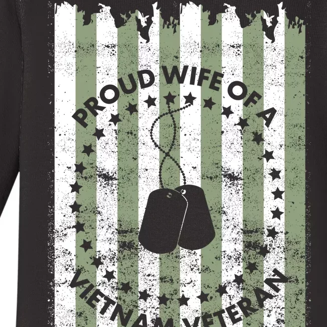 Proud Wife Of A Vietnam Veteran Baby Long Sleeve Bodysuit