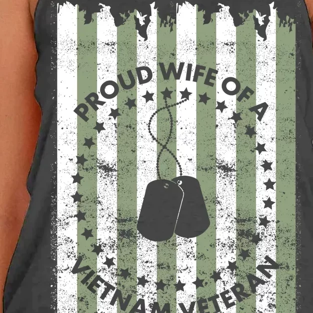 Proud Wife Of A Vietnam Veteran Women's Knotted Racerback Tank